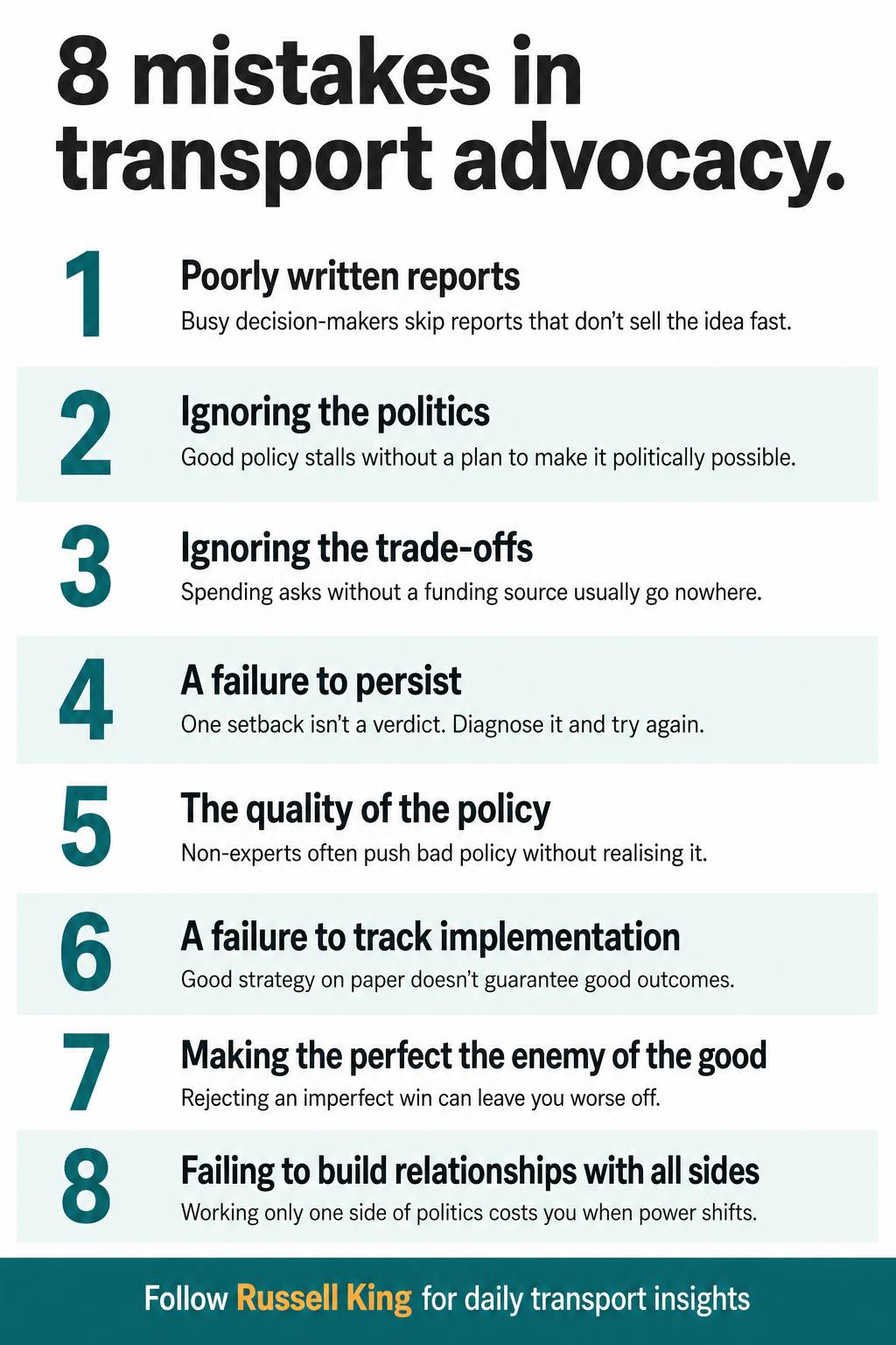 From the Inside: What I Learned Watching Transport Advocacy Fail