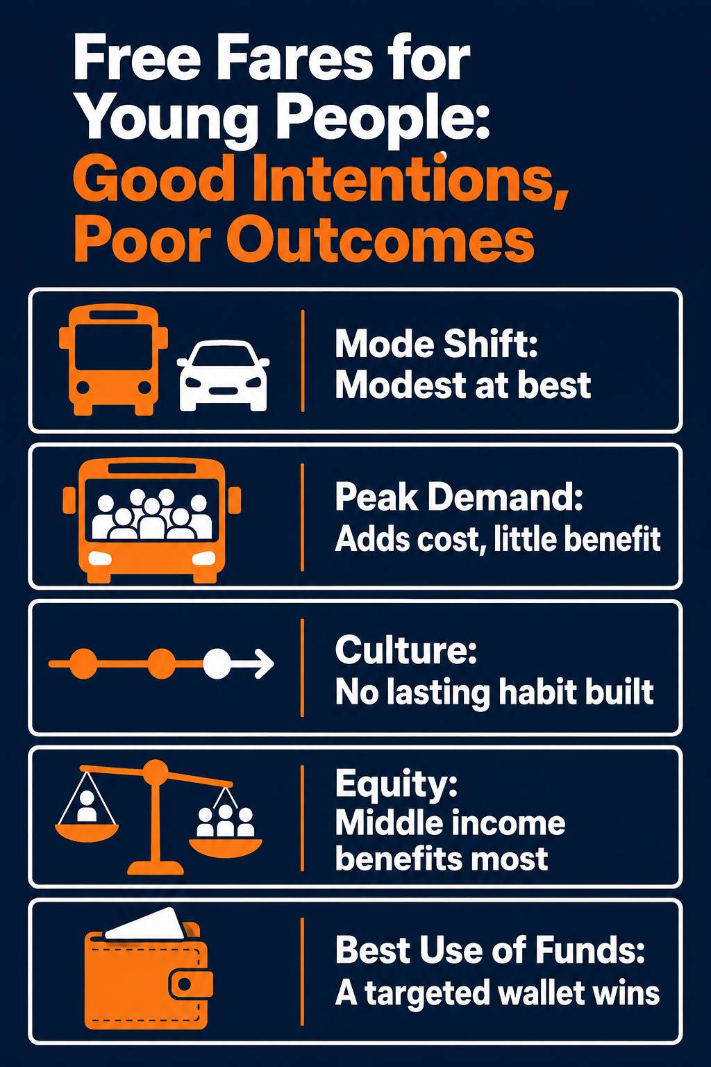 Free Fares for Young People: Good Intentions, Poor Outcomes
