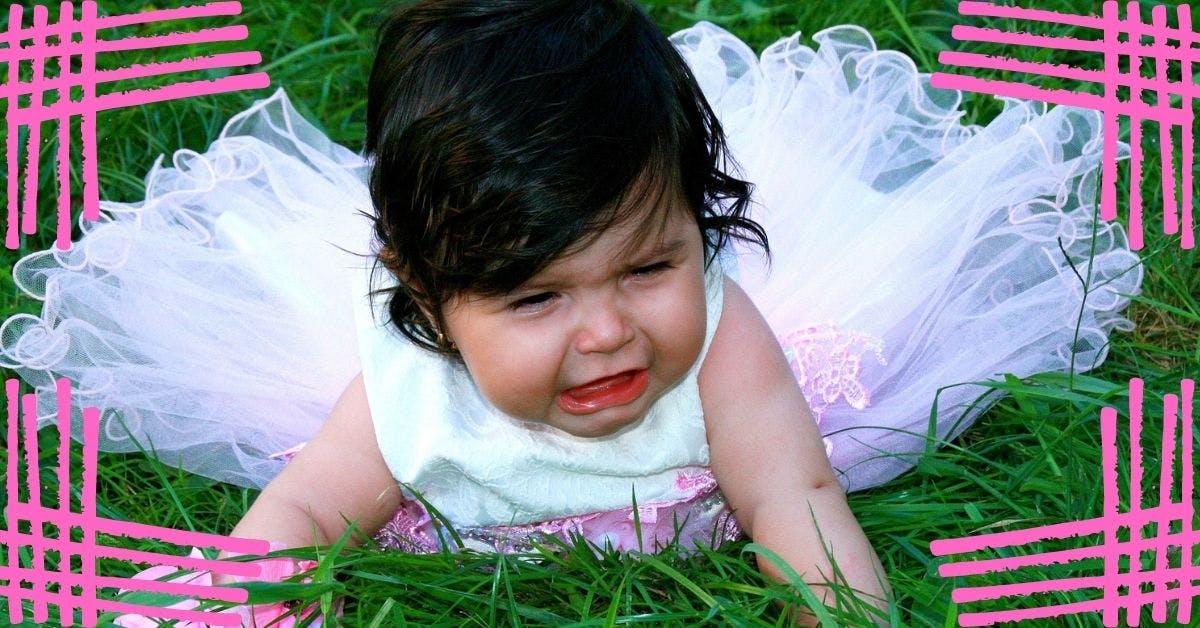 Crying toddler who fell