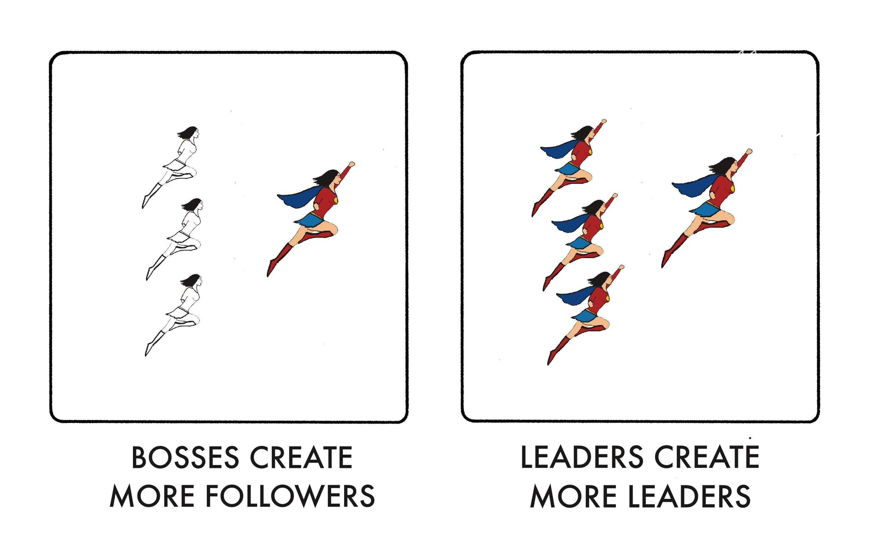 Bosses create followers, leaders create more leaders