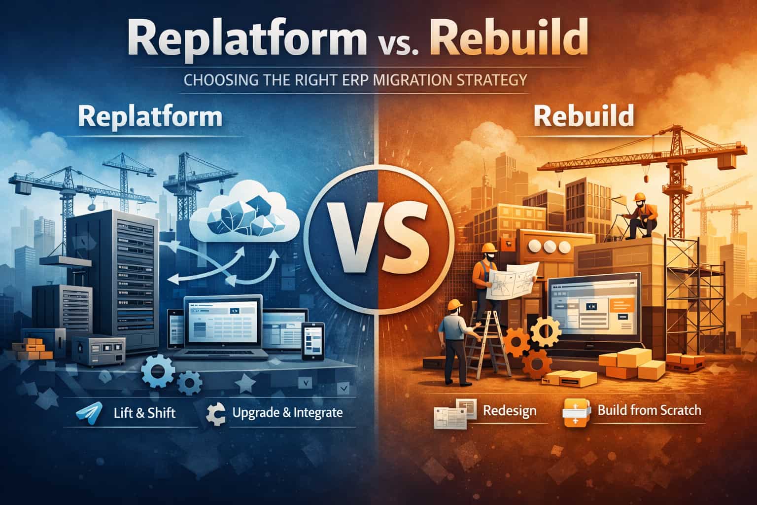 Replatform vs. Rebuild Choosing the Right ERP Migration Strategy