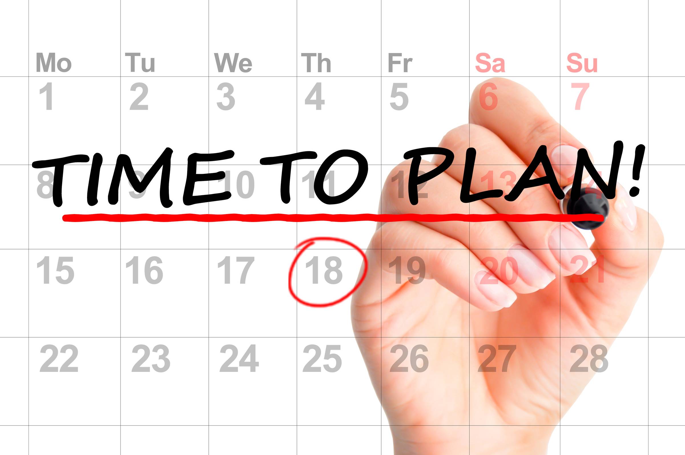 Time to plan concept