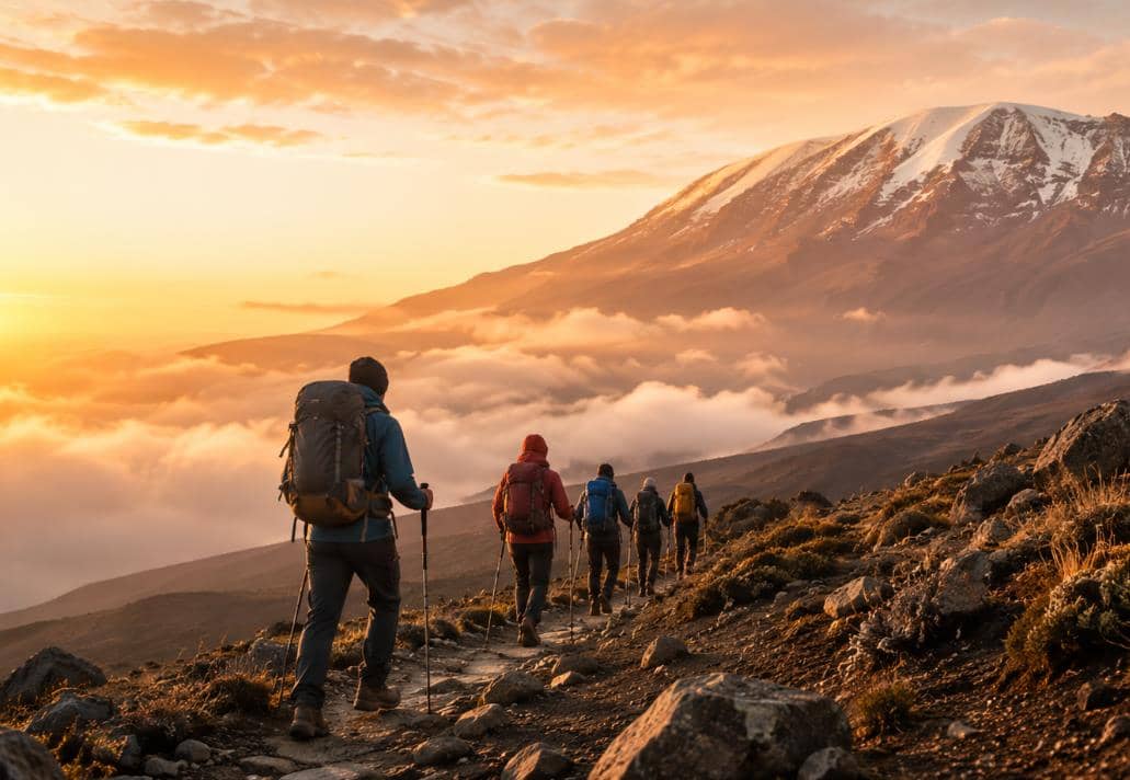 Slow journey up Mount Kilimanjaro