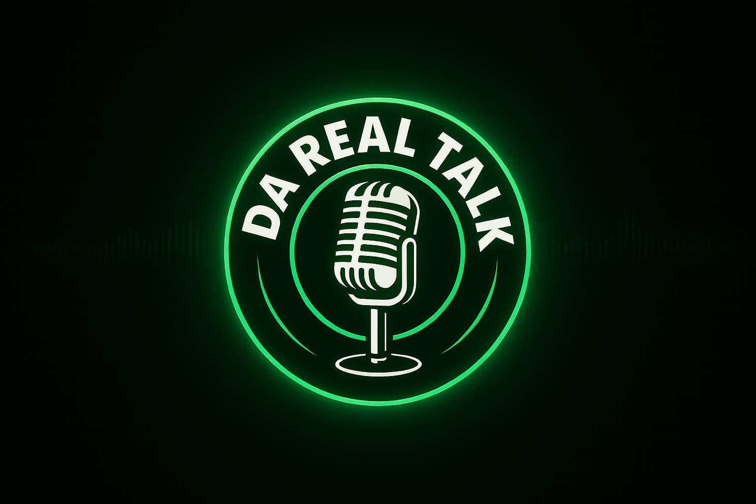 Da Real Talk Glow Logo with Background