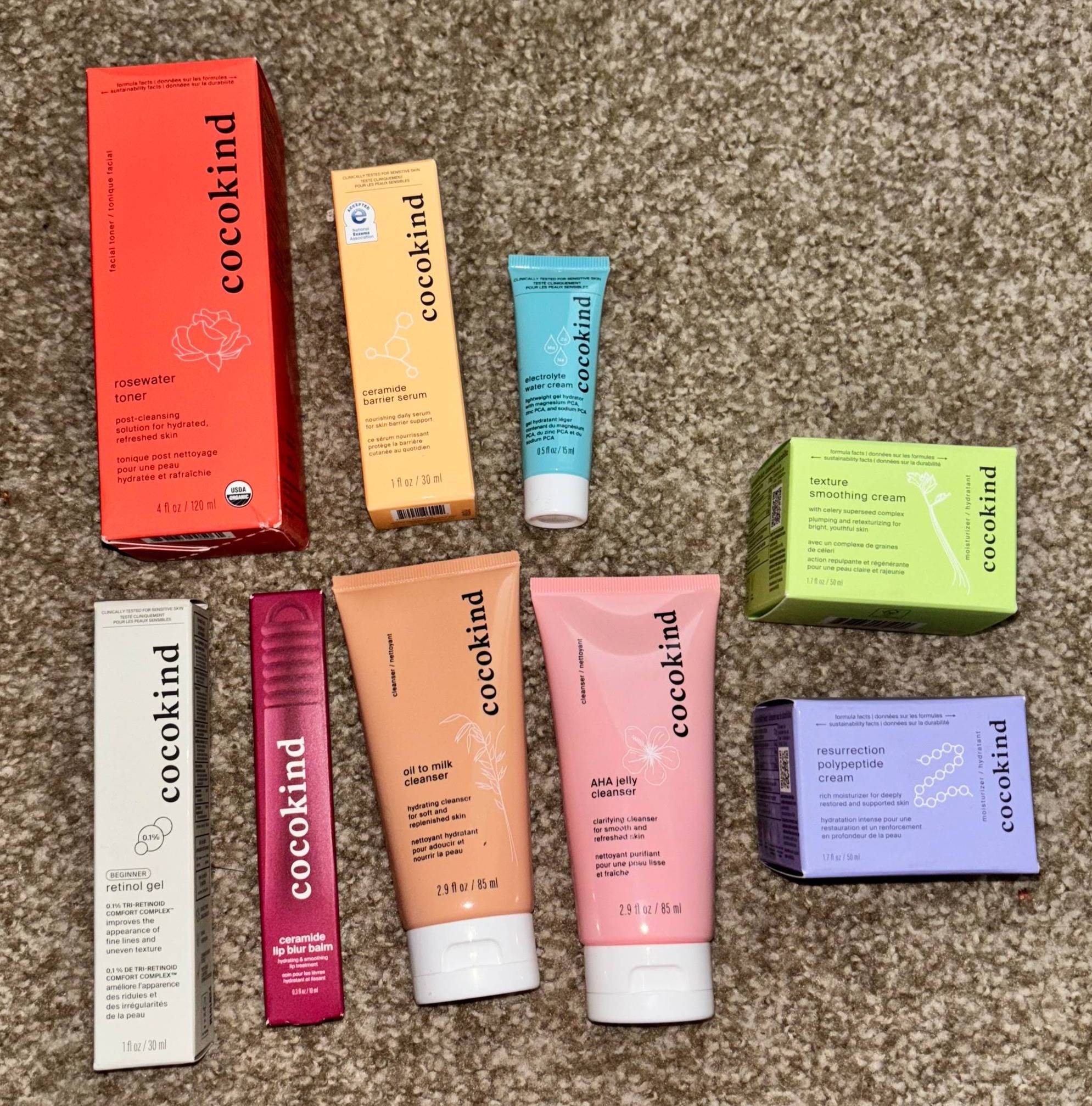 Image of my skincare obsessions from cocokind