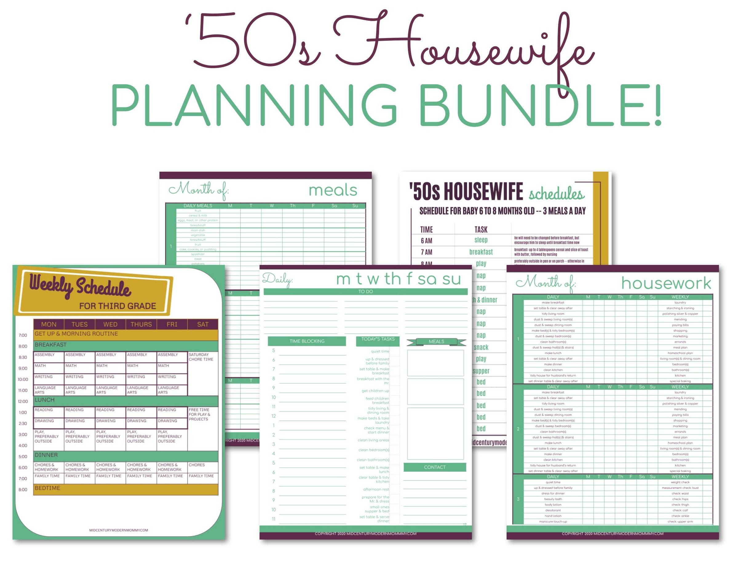 The Vintage Housewife Planning Bundle