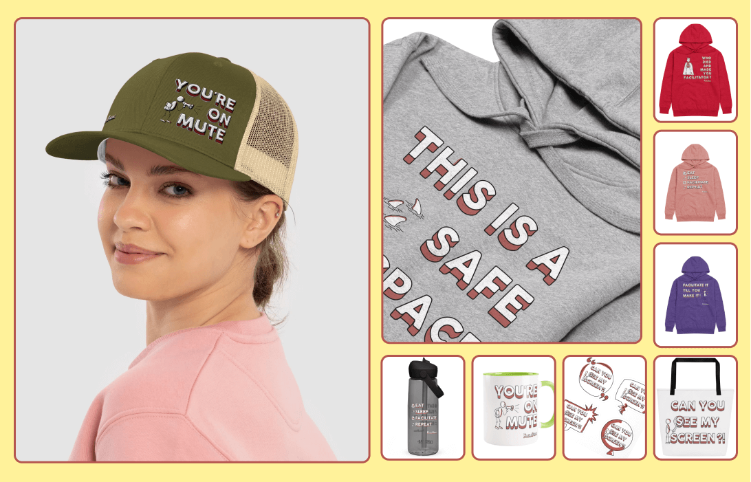 Image of Faciliswag merch designed by Said Saddouk using CNVS illustrations