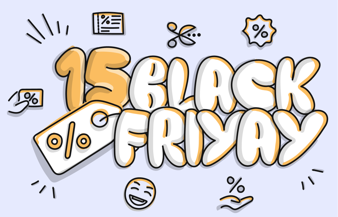 Image of a a discount code for 15% off CNVS Black Friyay