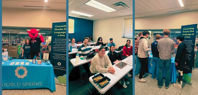 A collage of World Speaks photos from the month. 