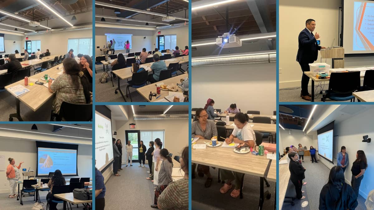 A collage of photos from the Interpreters Course