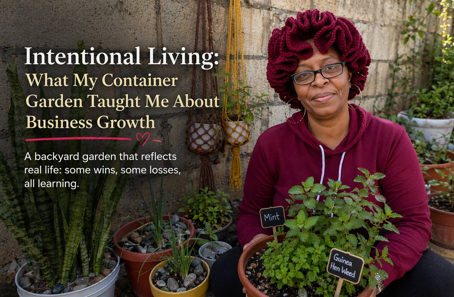 Intentional Living: What My Container Garden Taught Me About Business Growth