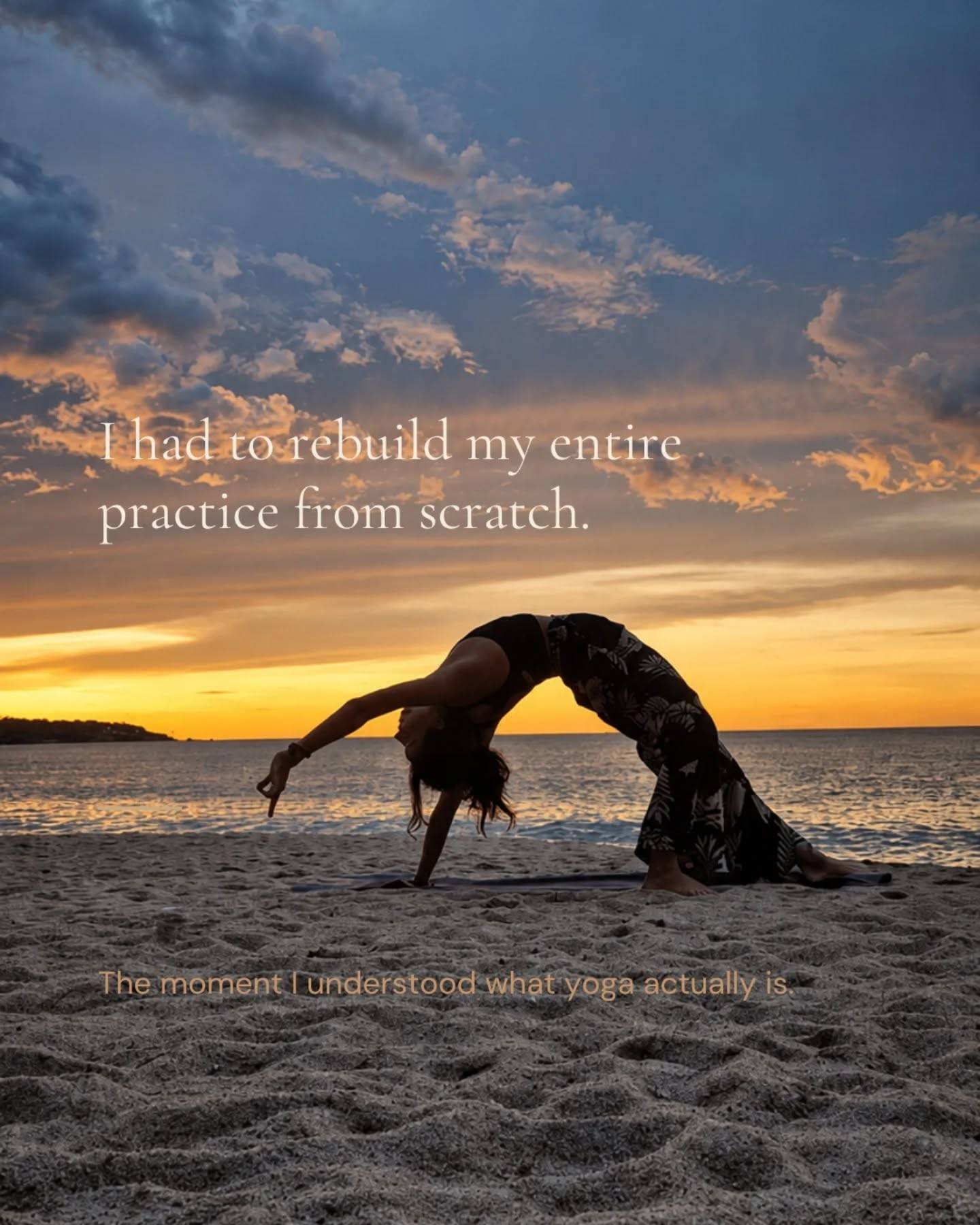 Six years of yoga and I spent most of them completely missing the point.

Not judging, I was fully that person. Music on full volume, skipping pranayama to get to the poses, all about the burn.

The real shift didn't happen on the mat. It happened when I slowed down enough to actually feel what was underneath the movement.

Yoga won't change your life if you're using it to outrun your thoughts. It changes your life when you finally stop and let them catch up.

Has your practice ever genuinely shifted something in you? ❤️‍🩹

#yoga #yogaphilosophy #yogateacher #fedeinflow