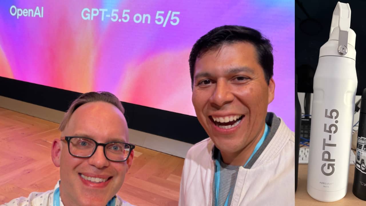 Paul Solt and Ray Fernando at the GPT-5.5 on 5/5 Launch Party