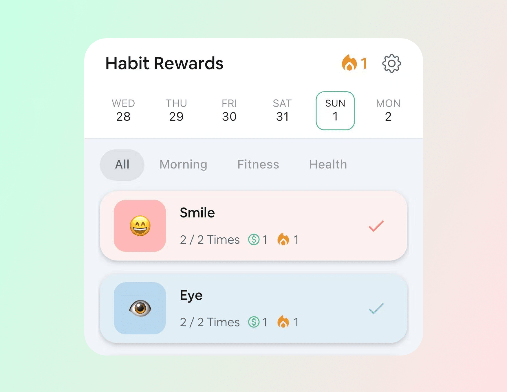 Habit Groups - Habit Rewards