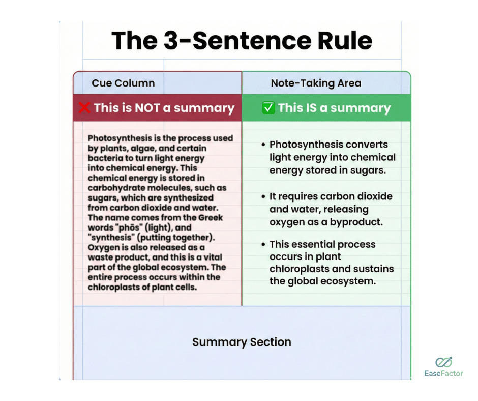 Summary Synthesis - the 3-sentence constraint that proves comprehension over copying
