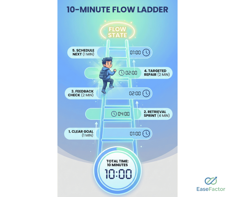 The Flow Ladder - a structured study loop that creates clear evidence of progress