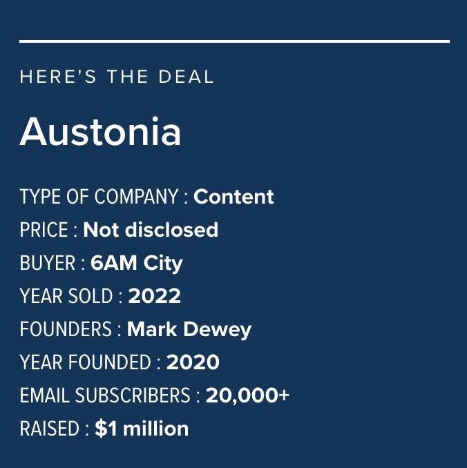 Here's the deal on Austonia