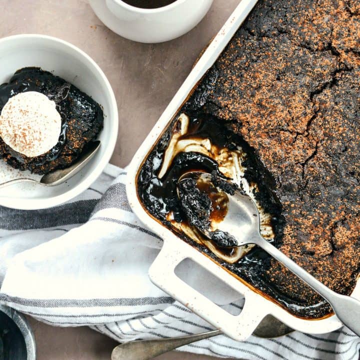 Dark Chocolate Espresso Pudding Cake