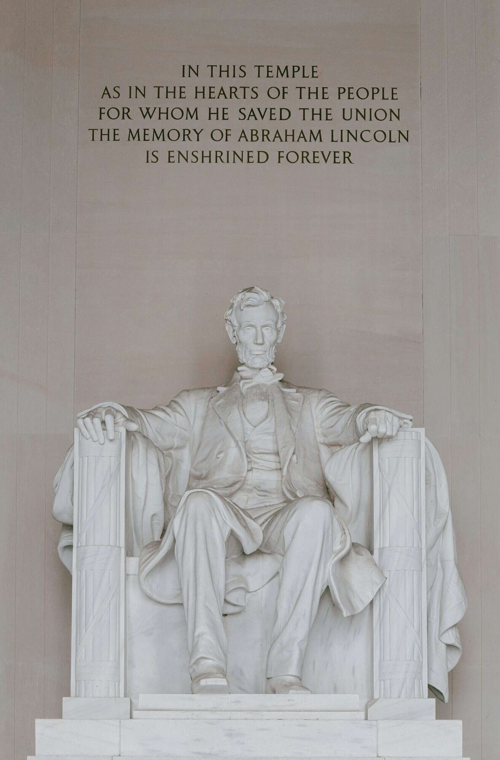 A statue of Abraham Lincoln, the father of our Thanksgiving holiday.