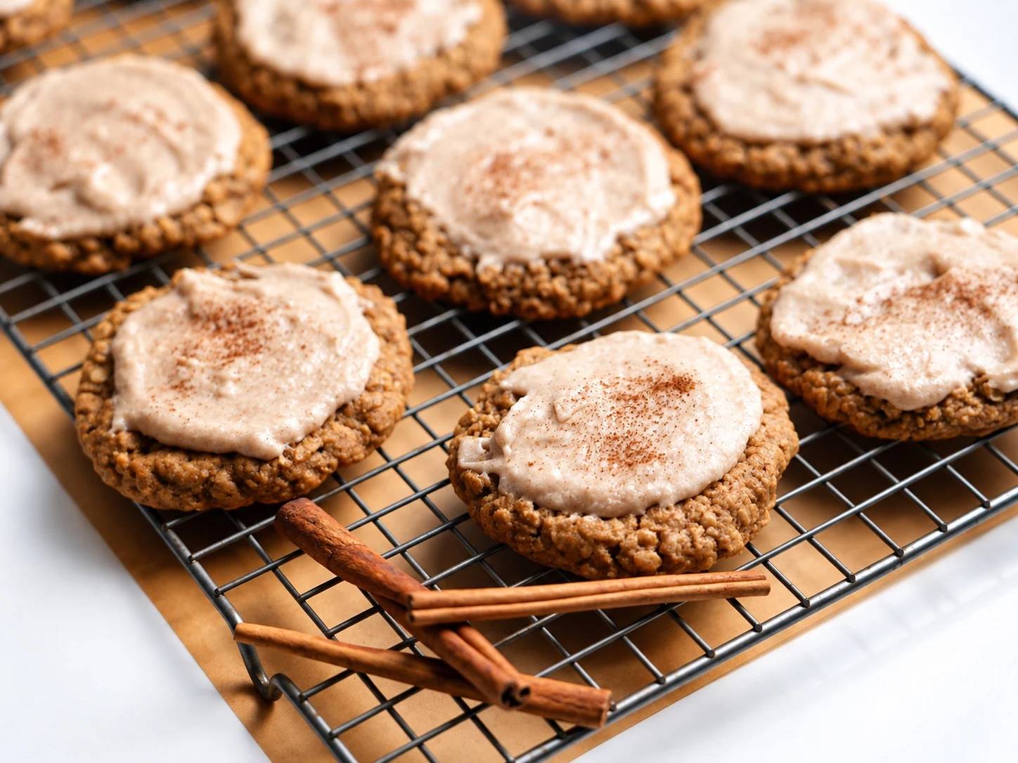 009 Apple Butter Cookies — frosted apple butter oatmeal cookies