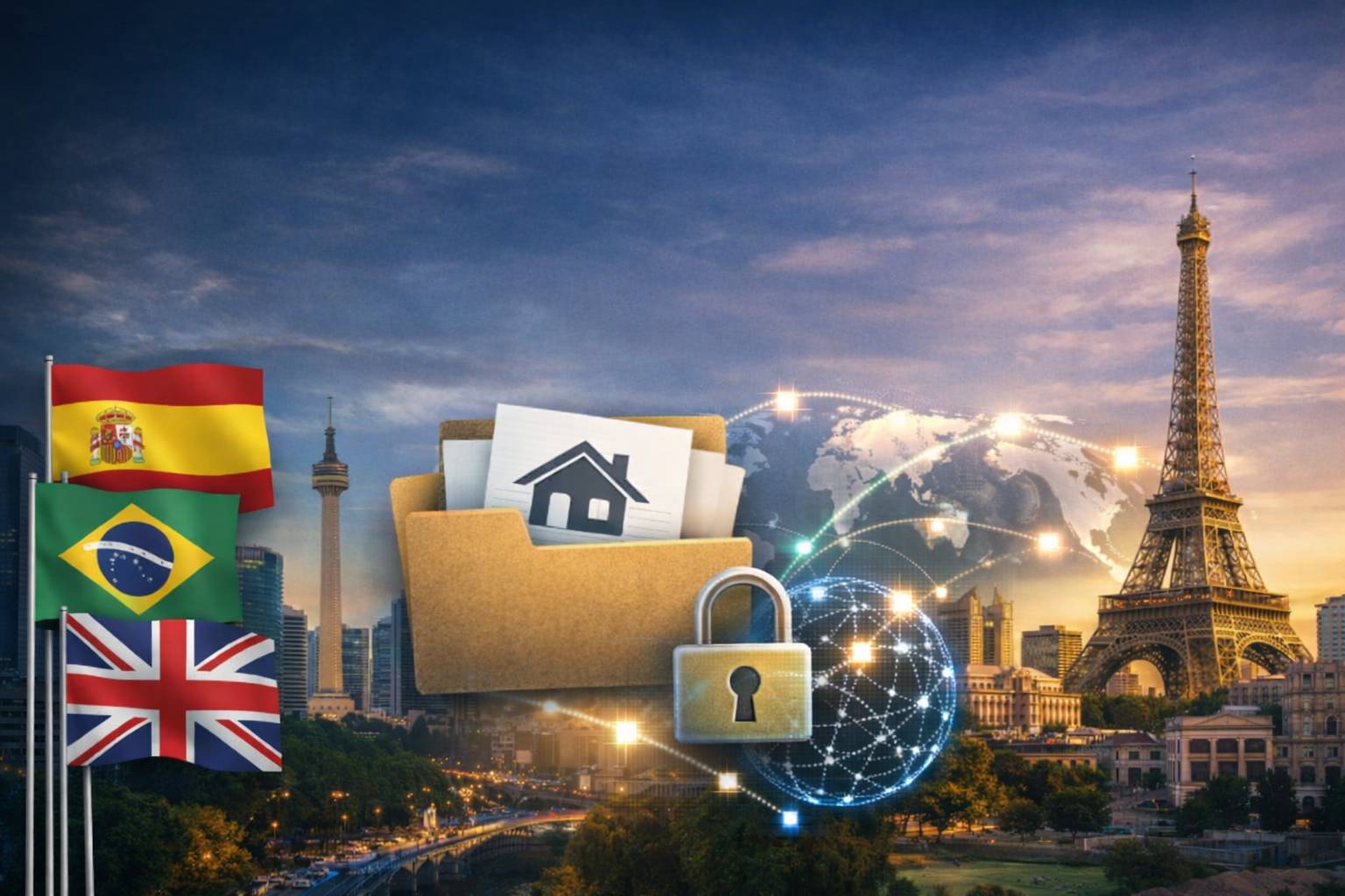 Real estate information exchange across jurisdictions