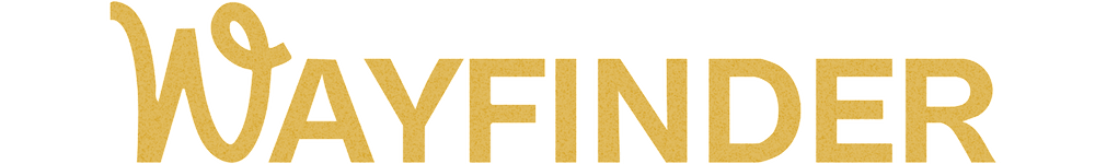 Wayfinder logo for Tarzan Kay's live business workshop, helping entrepreneurs build values-driven, consent-based businesses