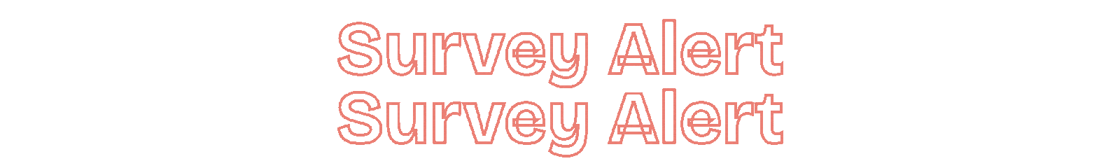 Animated 'Survey Alert' text in bold red outline on a black background, used to promote a tagline selection survey for The Girlboss Apology Tour — a summit exploring wealth, power, and female ambition in a post-girlboss era.