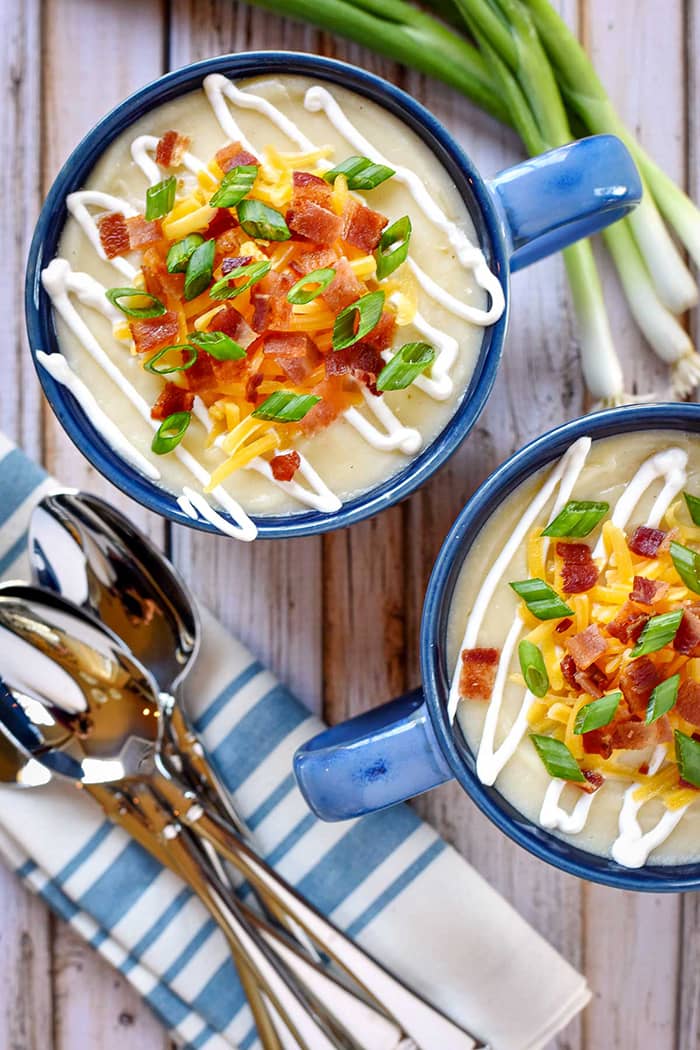 Loaded baked potato soup.