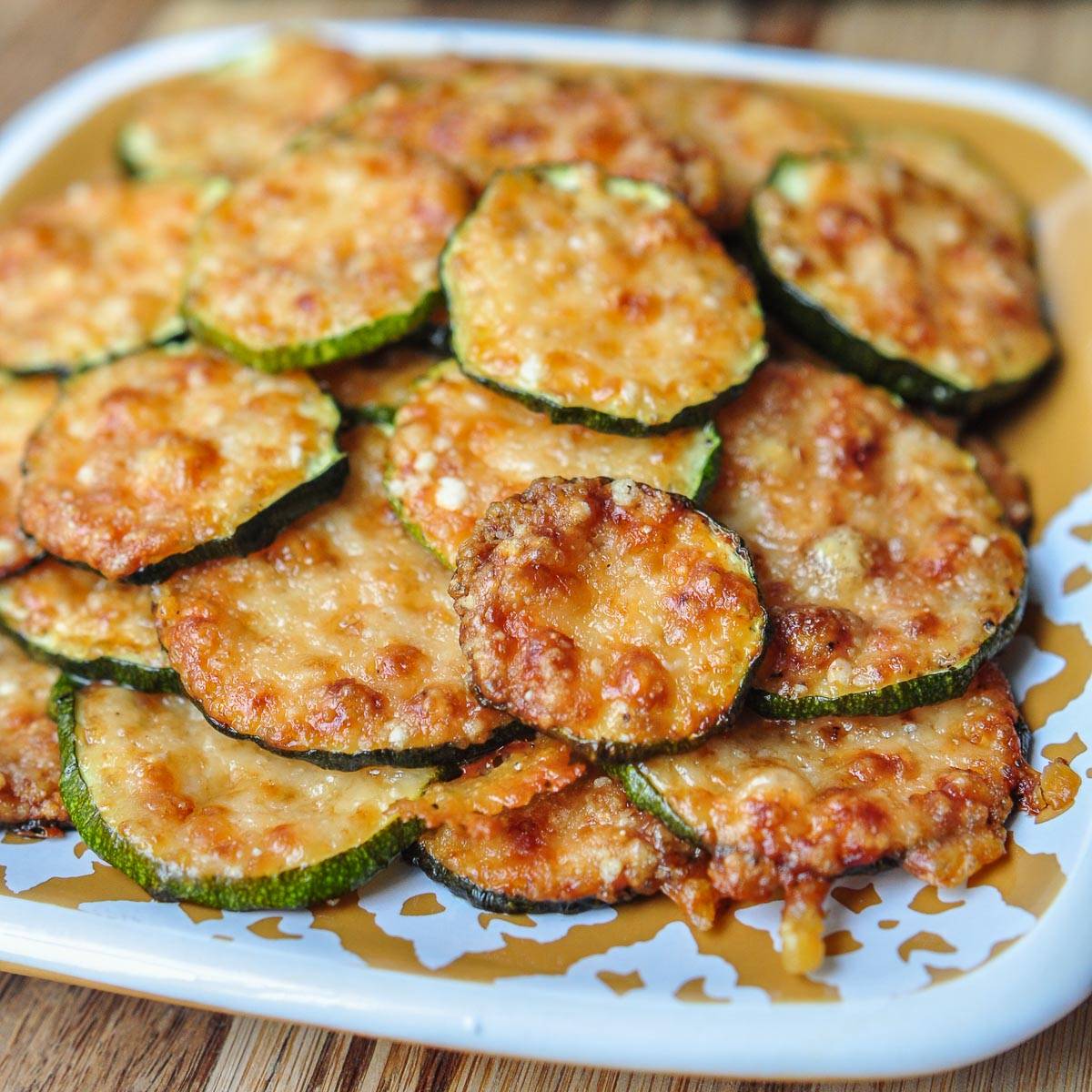 Baked Parmesan zucchini.