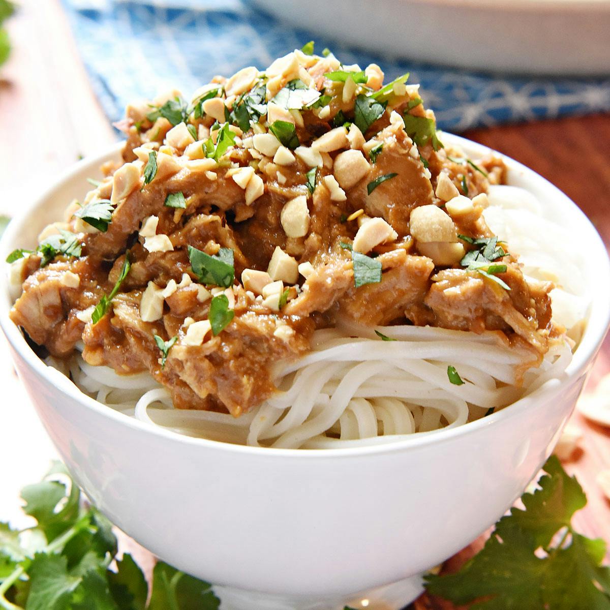 Slow Cooker Thai Peanut Chicken.