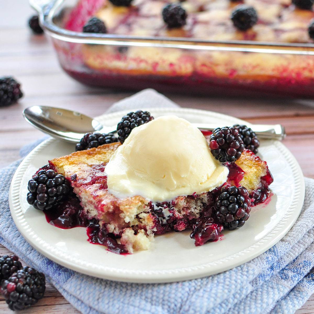 Blackberry cobbler.