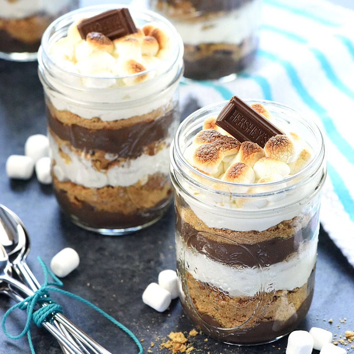 Mini s'mores trifles.