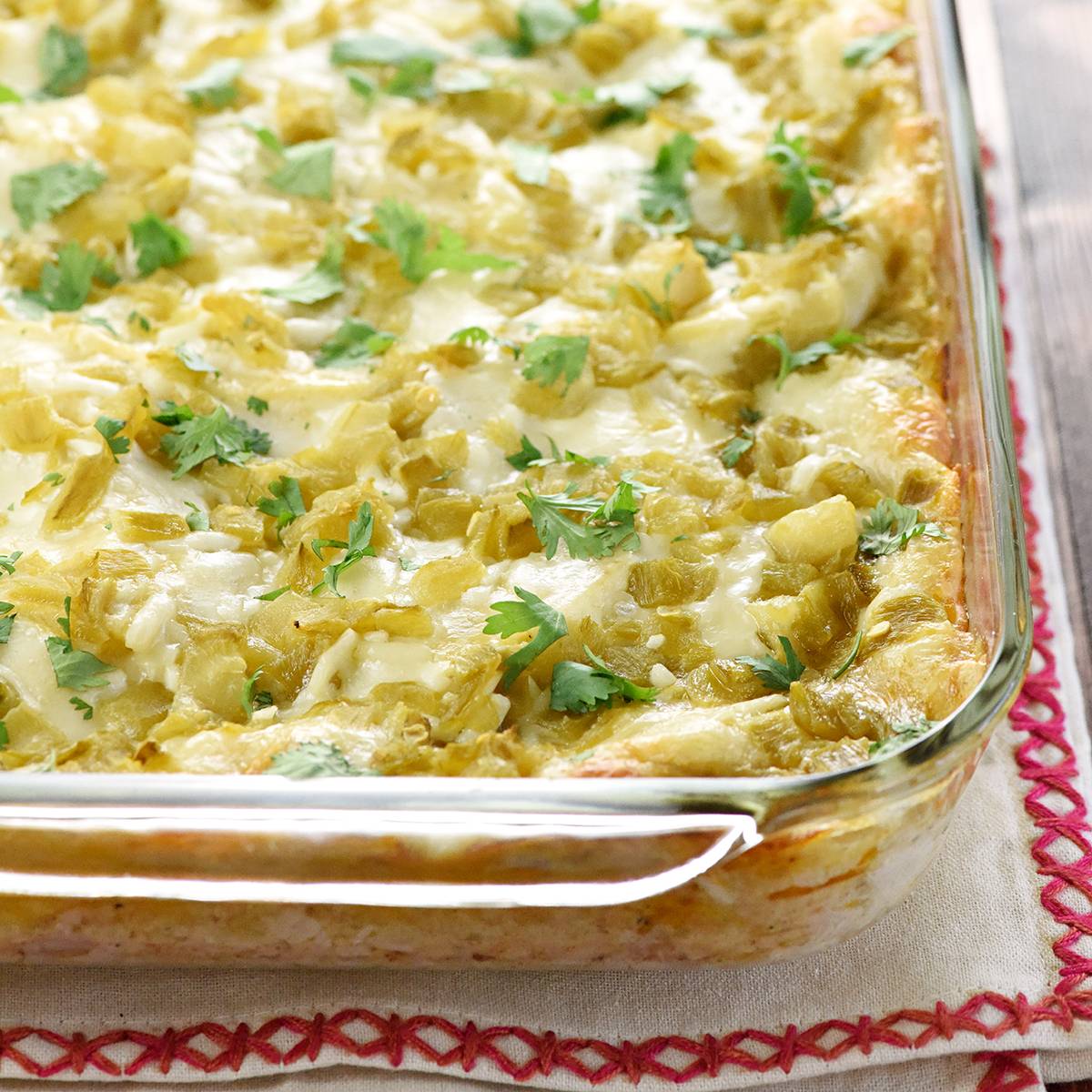 Chicken Enchilada Casserole.