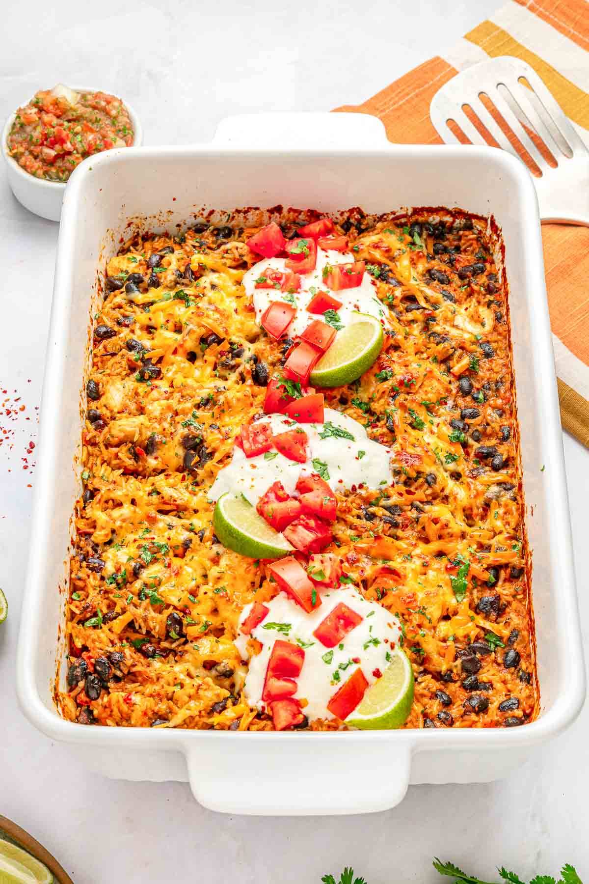 Mexican Chicken and Rice Casserole.