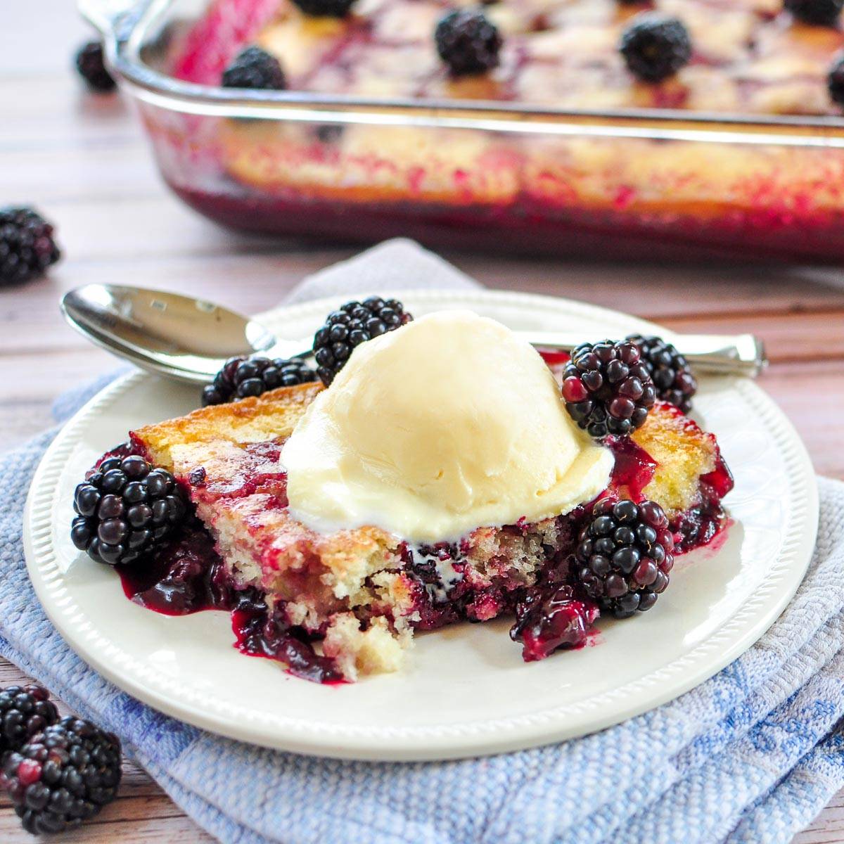 Blackberry cobbler.