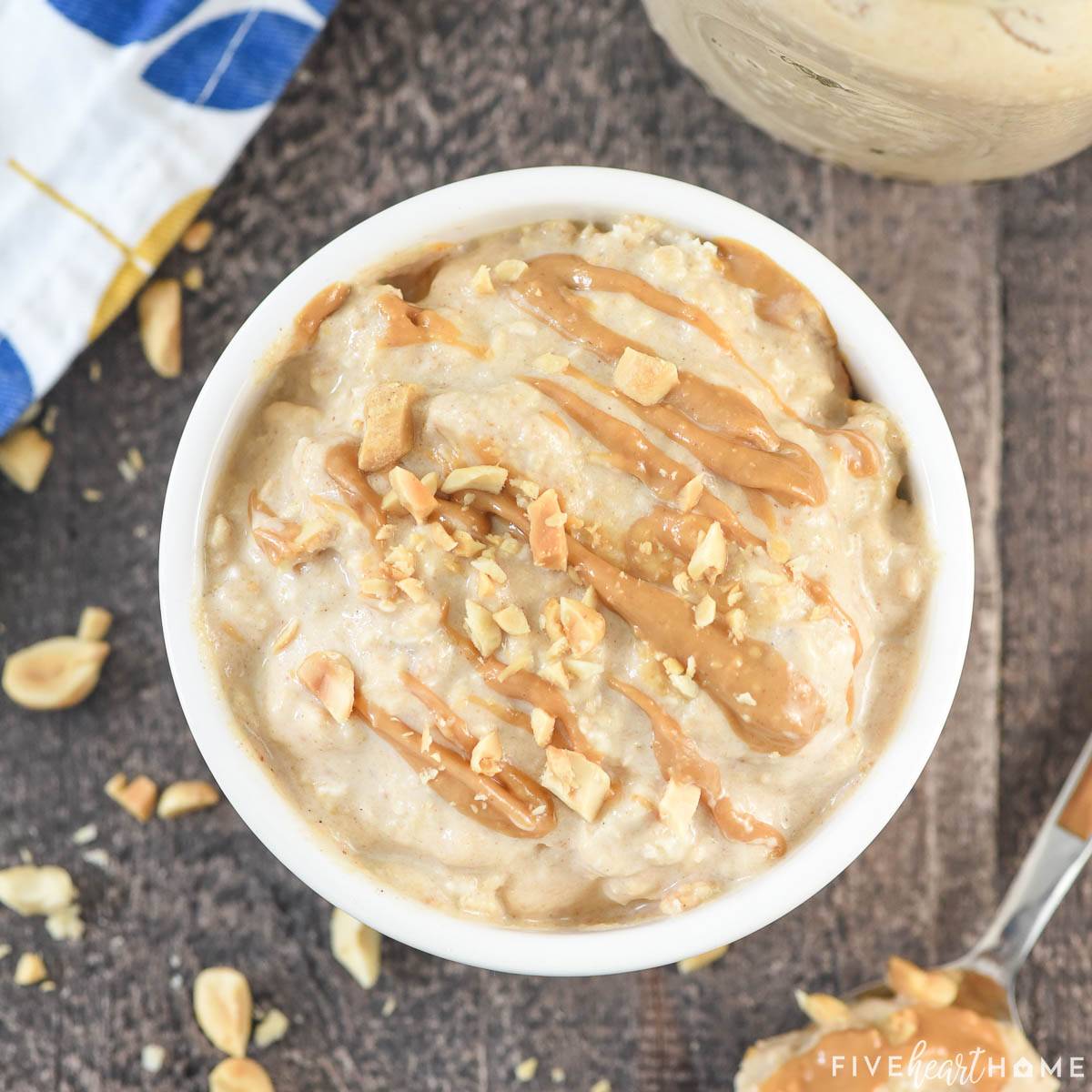 Peanut butter overnight oats.