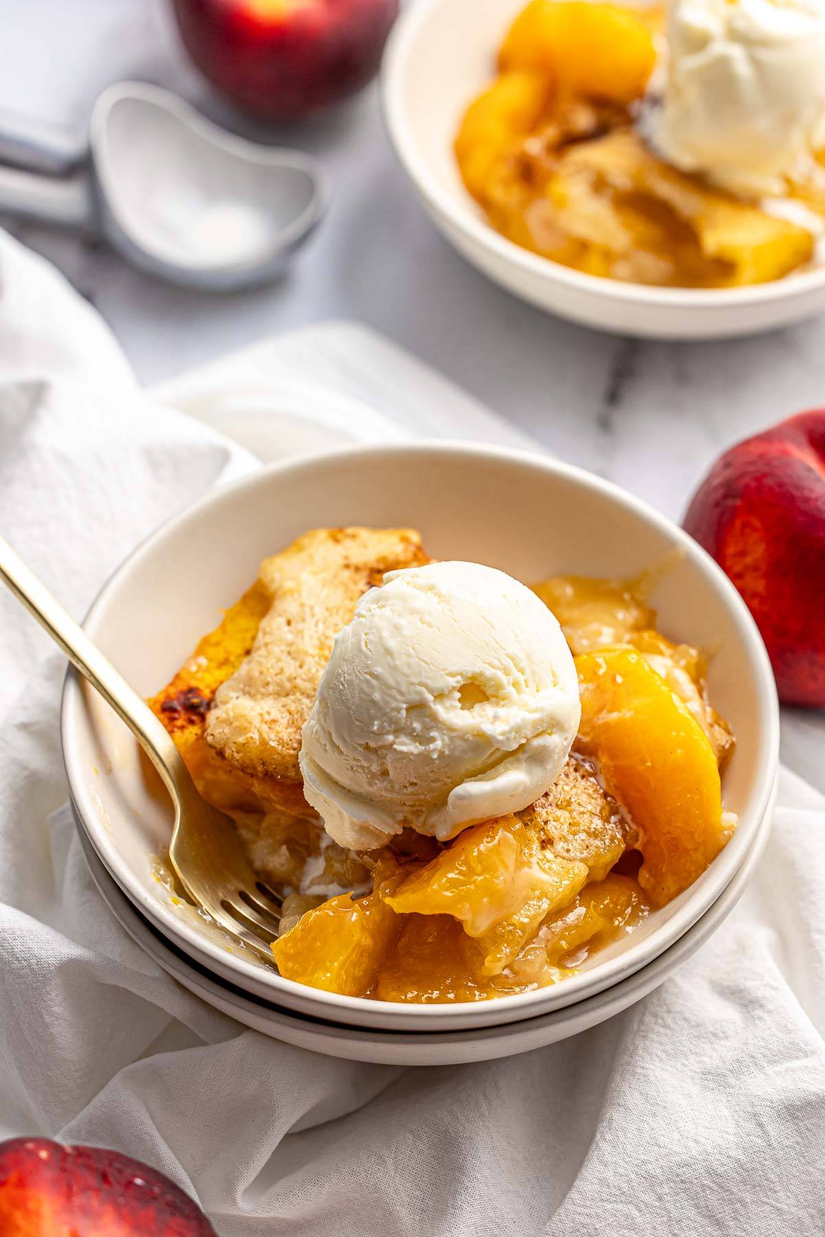 Peach cobbler.