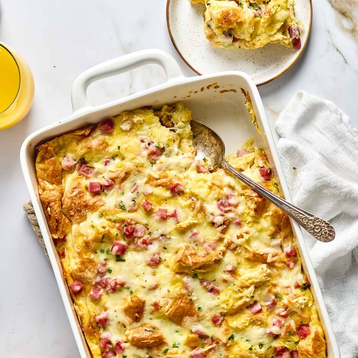 Croissant Breakfast Casserole.