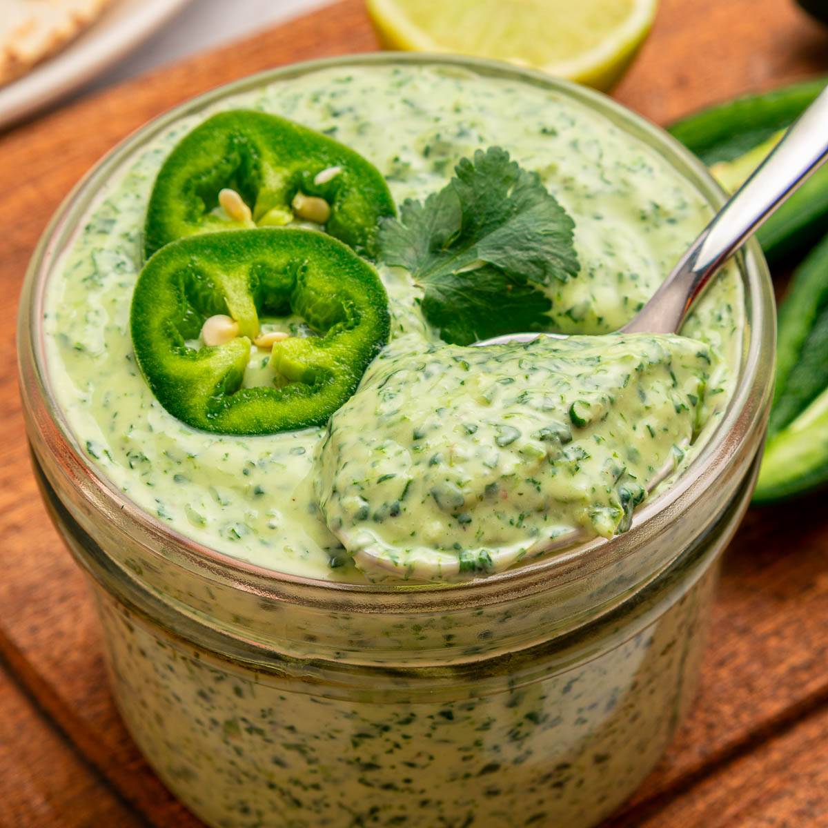 Cilantro lime sauce.