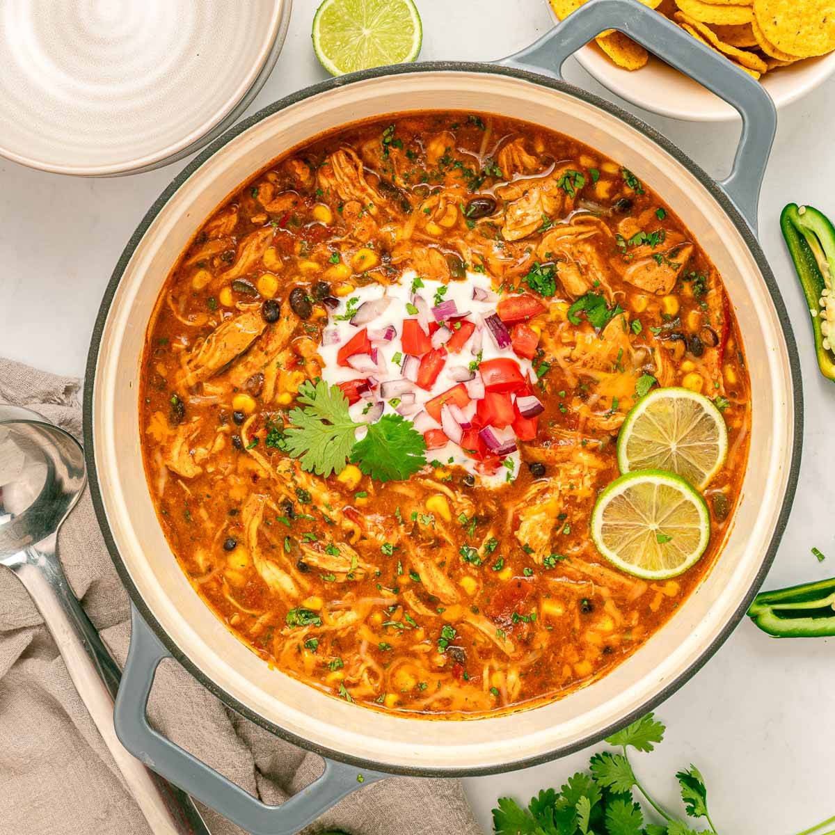 Chicken enchilada soup.
