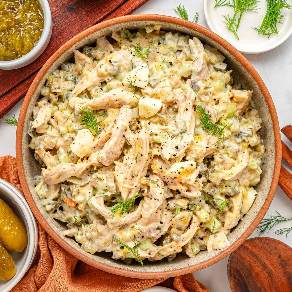 Dill pickle chicken salad.