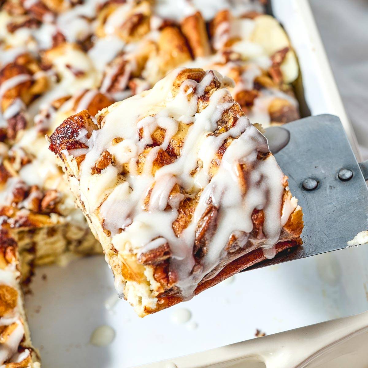 Cinnamon roll casserole.