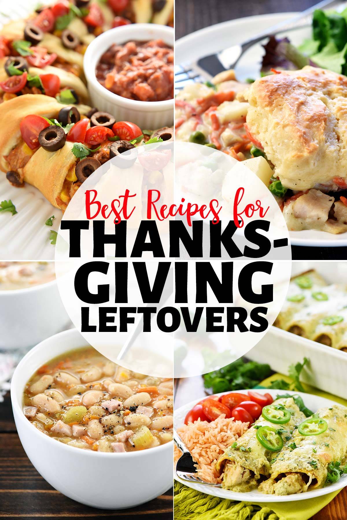 Thanksgiving leftovers collage.