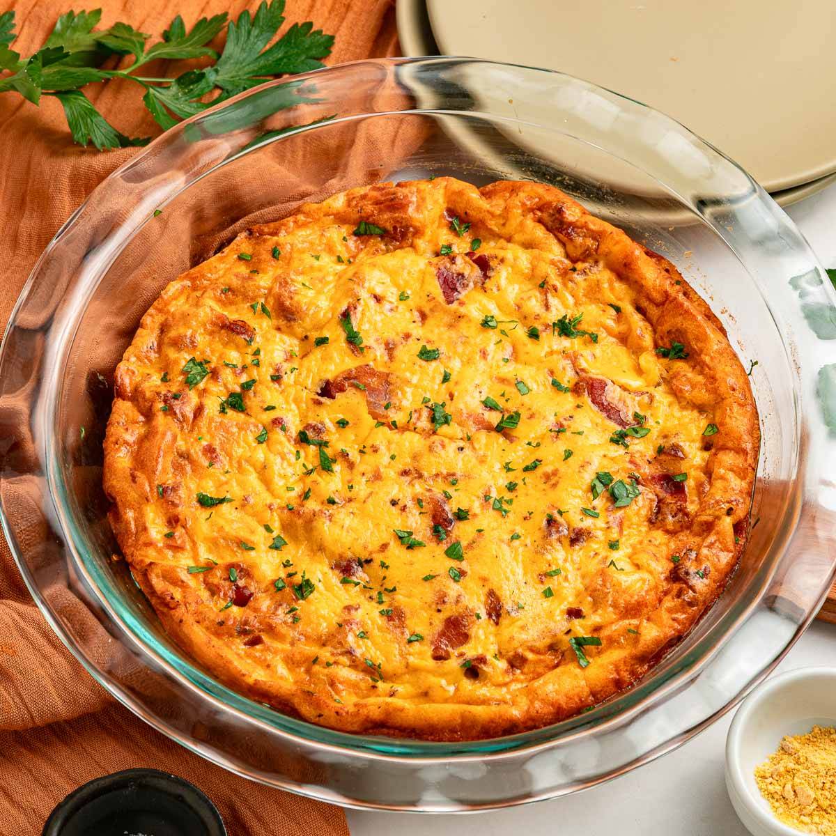 Crustless quiche lorraine.
