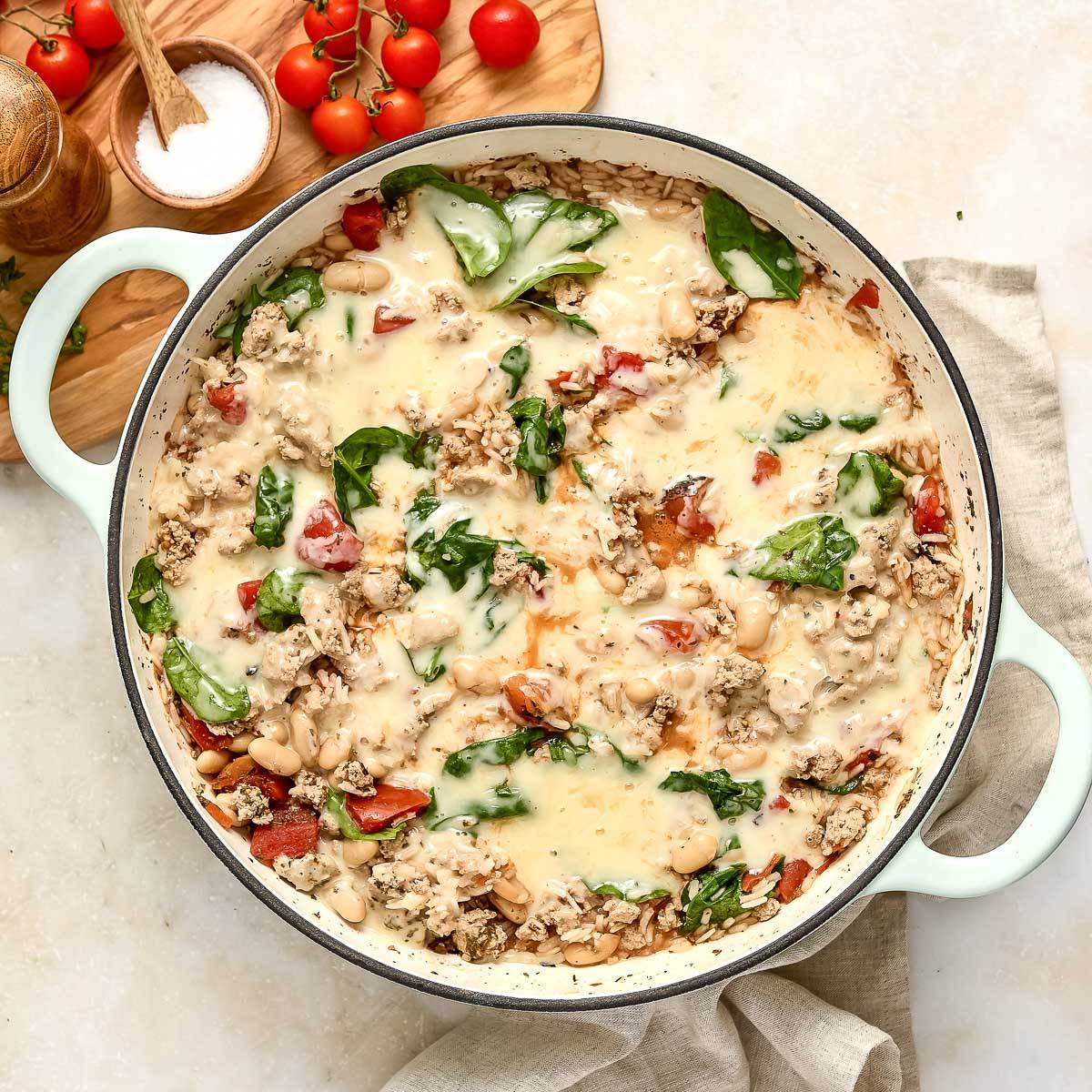 Italian ground turkey and rice.
