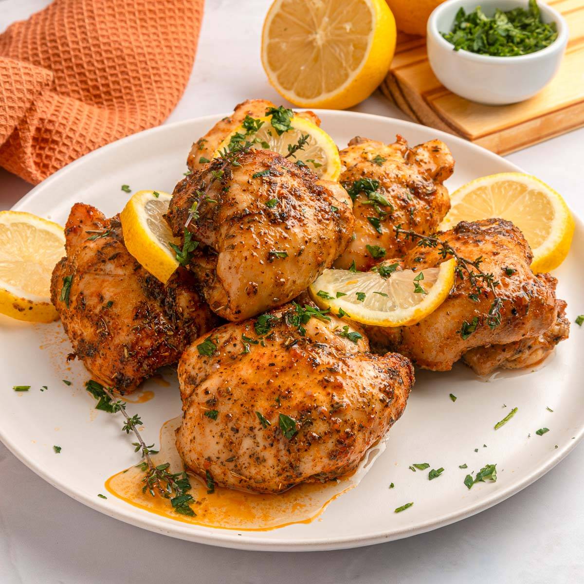 Baked Boneless Chicken Thighs.