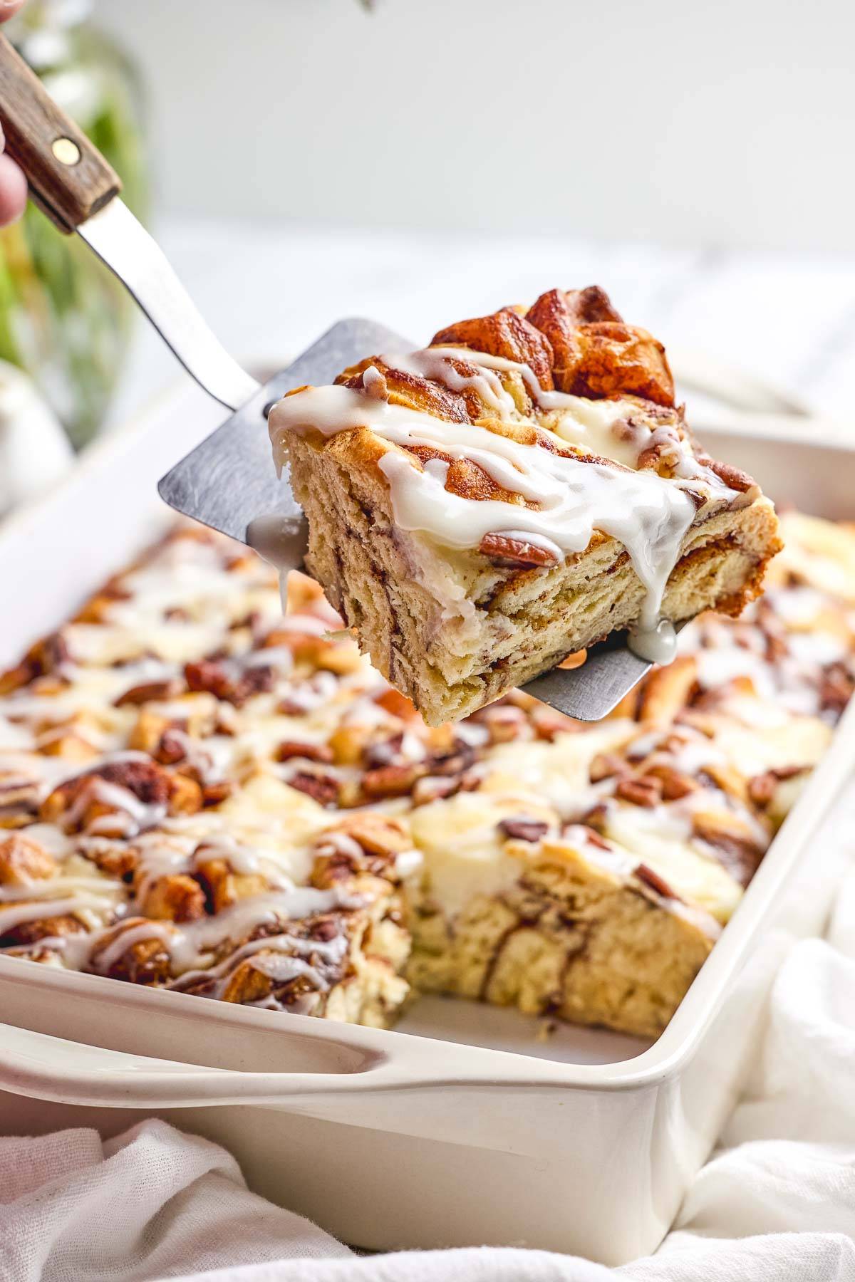 Cinnamon roll casserole.