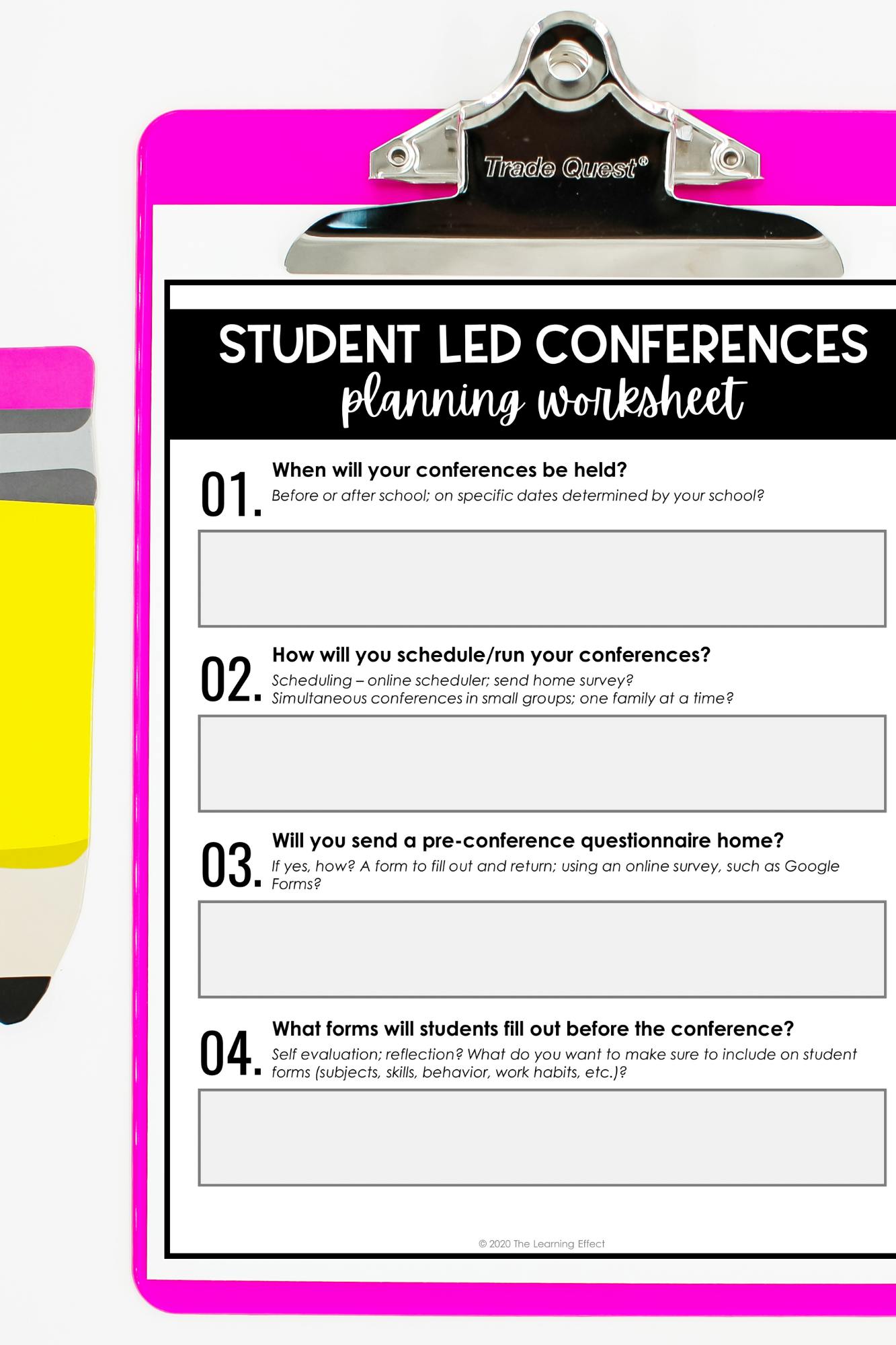 FREE Student Led Conferences Planning Guide