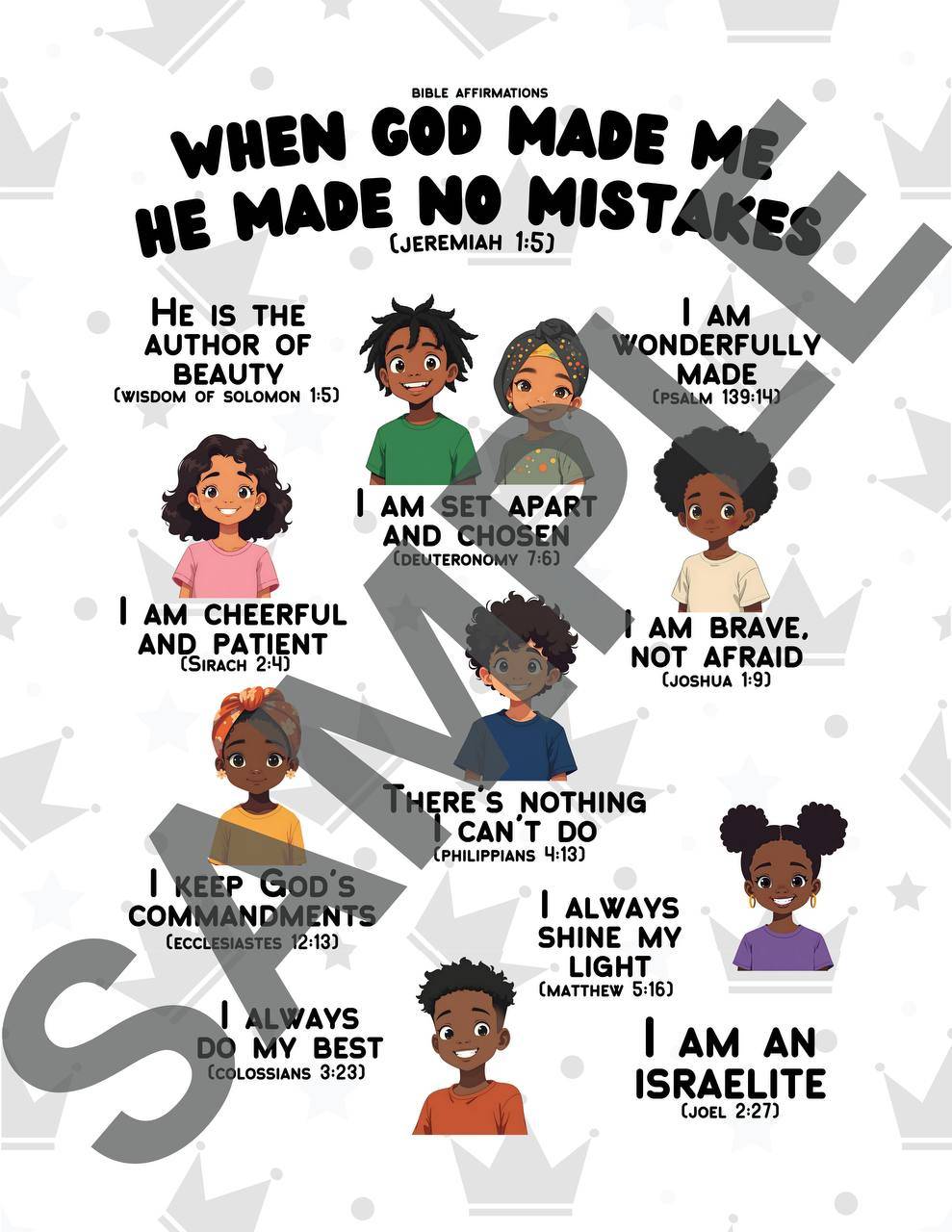 Bible Affirmations Poster