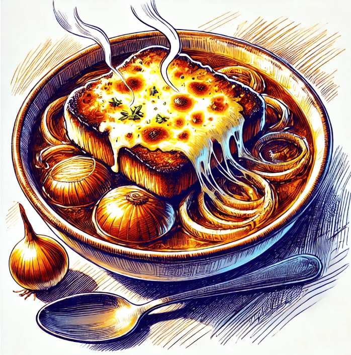 sopa de cebolla